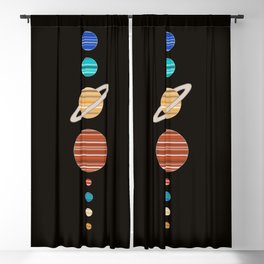 Solar System Planets Blackout Curtain