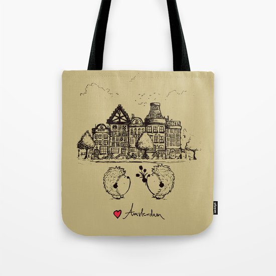 Hedgehogs in Amsterdam Tote Bag