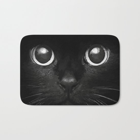 Black Cat Bath Mat