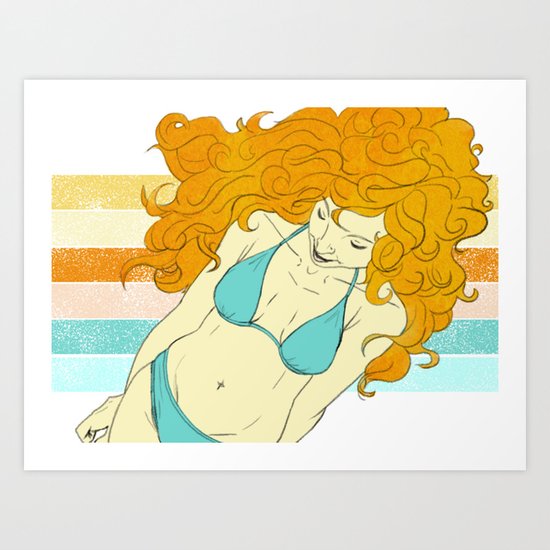 Bikini Girl Art Print