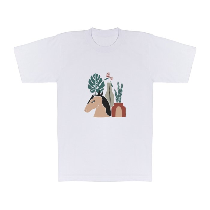 Horse Vase with Plants T Shirt