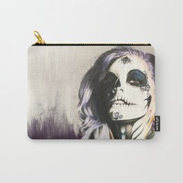 Catrina Sugar Skull Carry-All Pouch | People, Mixed Media, Scary, Illustration 