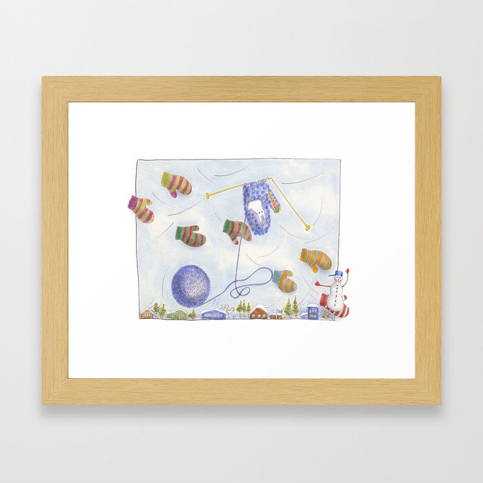 Mittens for You and Mittens for Me Framed Art Print