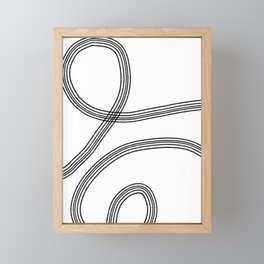 Curve Line Art Framed Mini Art Print