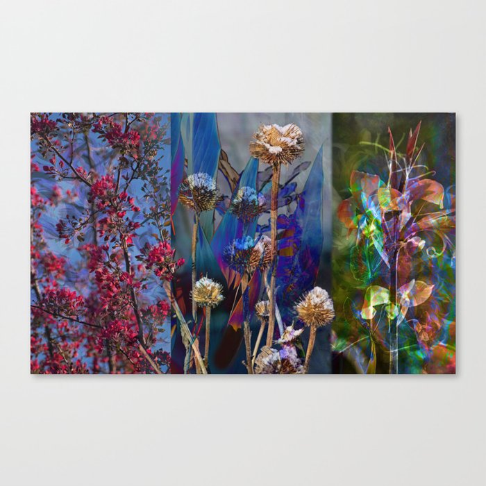 Spring Returns With Persephone Garden Collage Canvas Print