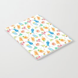 Colorful cocktails (white background)  Notebook