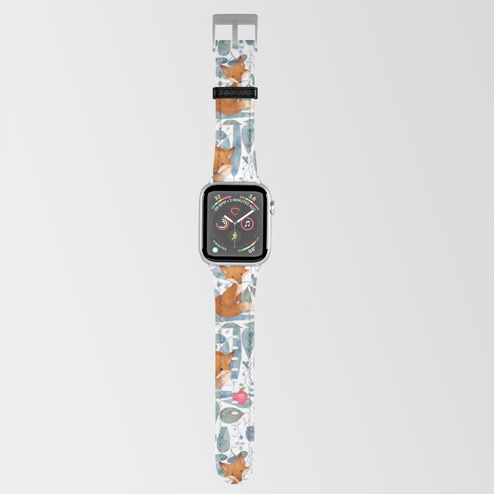 Fox family in the wild Apple Watch Band