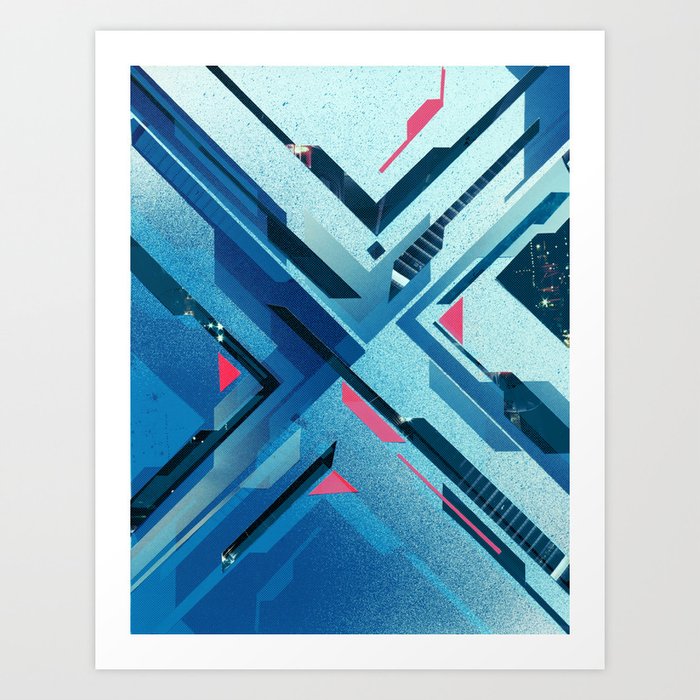 Geometric - Collage Love Art Print