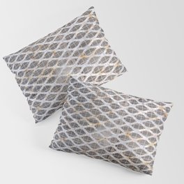 Rusty white industrial grating. Pillow Sham
