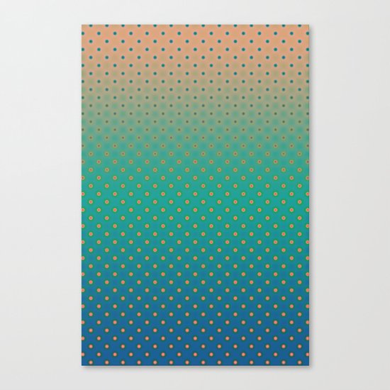 Polka Plankton Blue Canvas Print