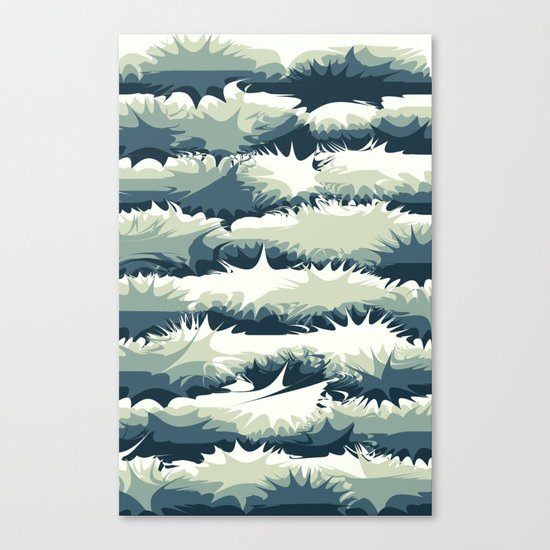 Explosions in the water Canvas Print
