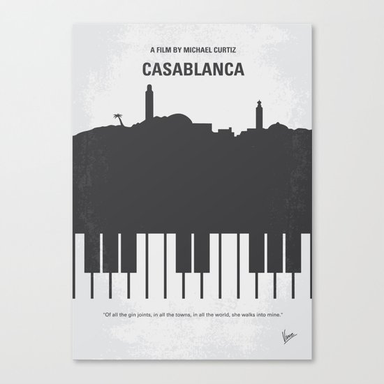 No192 My Casablanca minimal movie poster Canvas Print