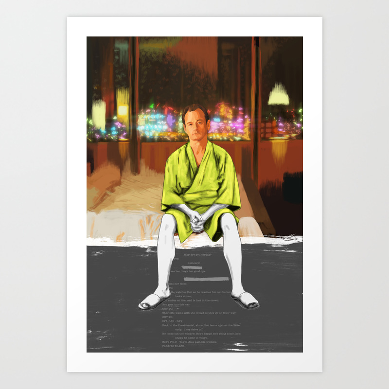 Lost In Translation Bill Murray Painting Art Print By