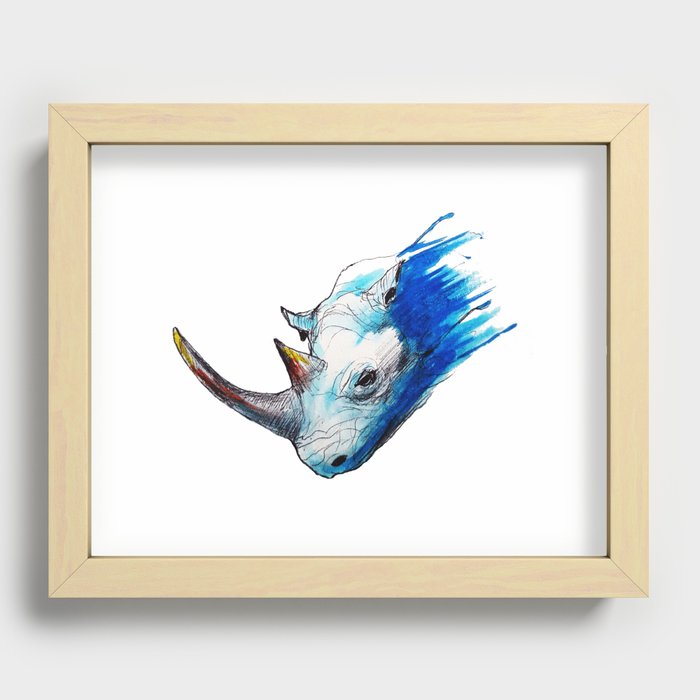 Blue Rhino Recessed Framed Print