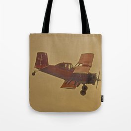 Crop Duster Flying In A Storm Tote Bag | Airplane, Color, Crops, Dust, Fly, Photo, Agriculture, Red, Storm, Duster 