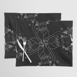 Black and White Fairys Placemat