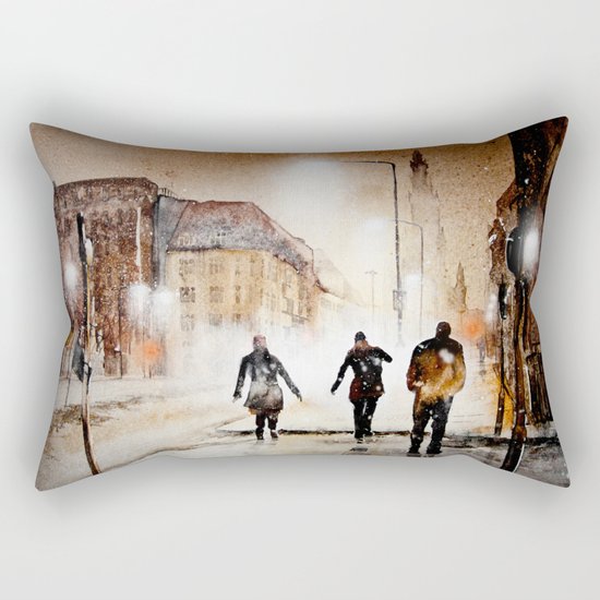 Britain's cold night in warm colors. Rectangular Pillow