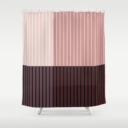 Color Block Line Abstract XI Shower Curtain