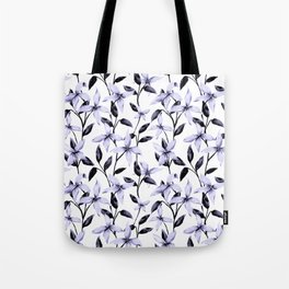 Pastel violet flowers seamless pattern Tote Bag