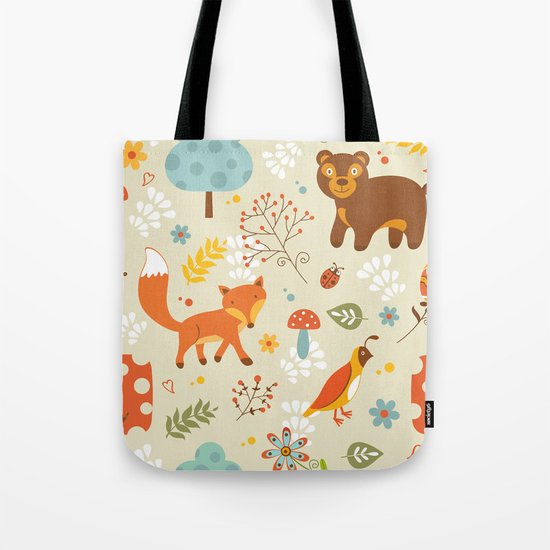 Woodland pattern Tote Bag