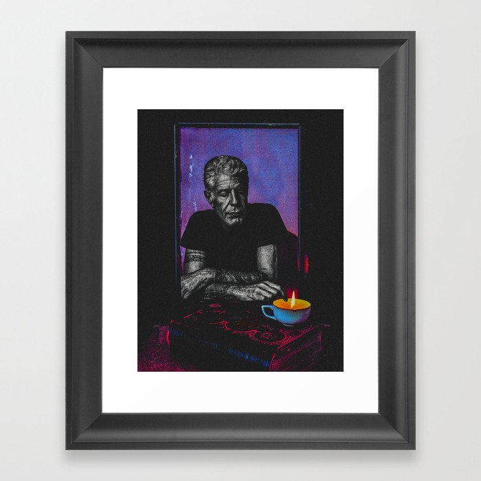 Anthony Bourdain Tribute Framed Art Print