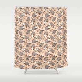 Opossum and Roses Shower Curtain