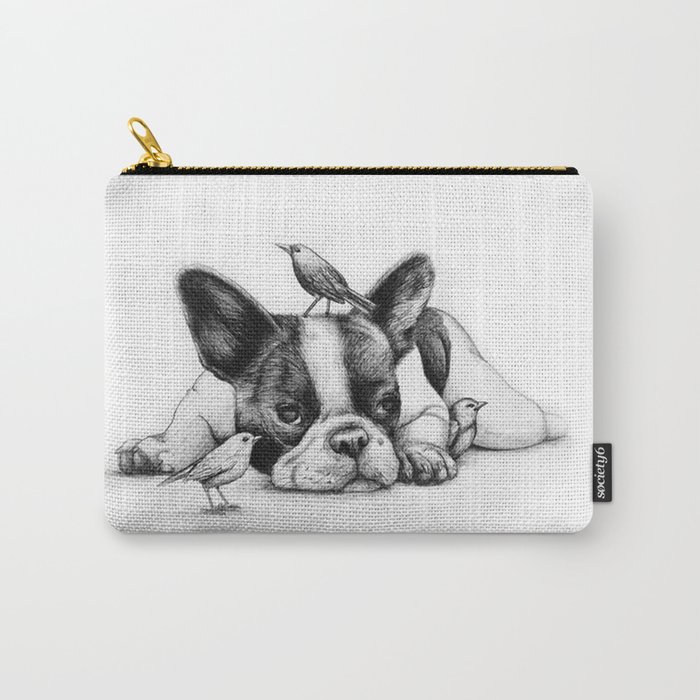 Frenchie and the Birds Carry-All Pouch