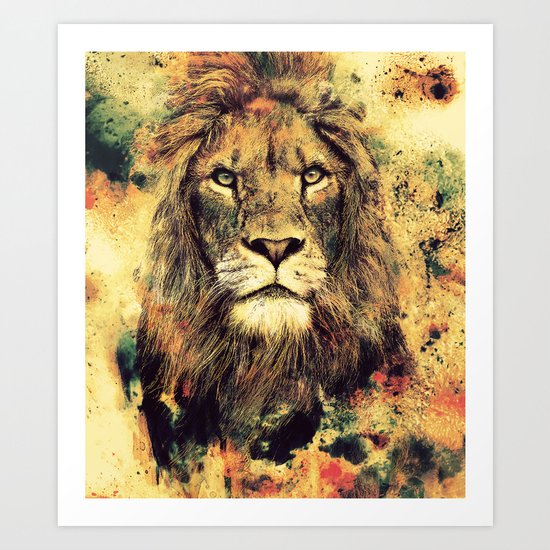 LION -THE KING Art Print