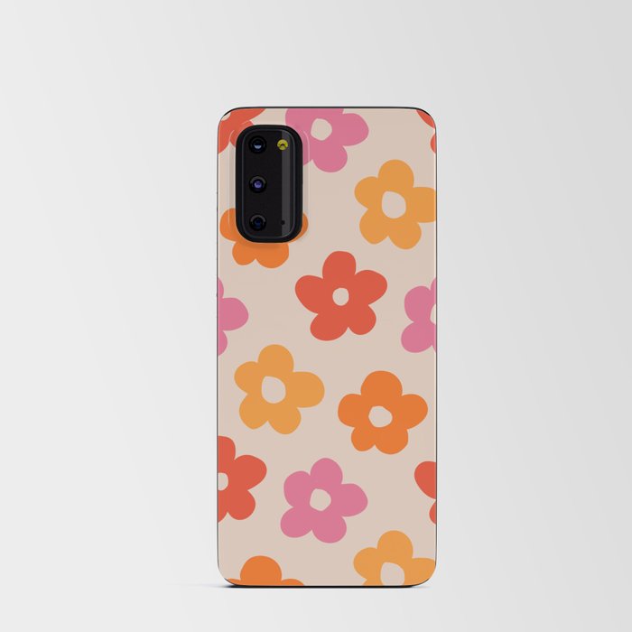 Retro 60s 70s Flowers Pattern #pattern #vintage Android Card Case