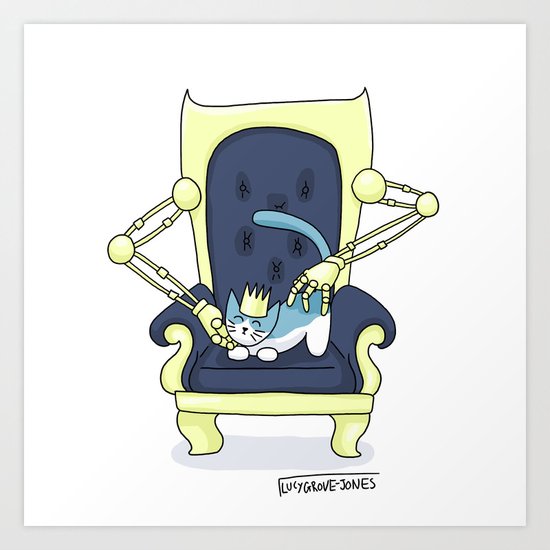 Cat Daydream Art Print