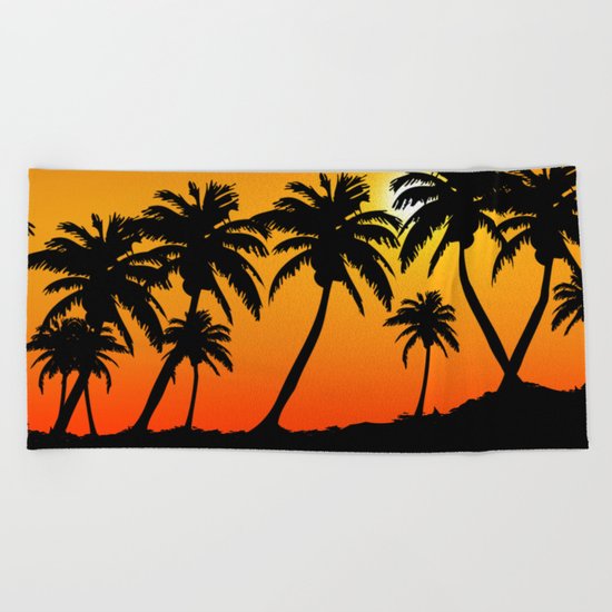 Palm tree Beach Towel