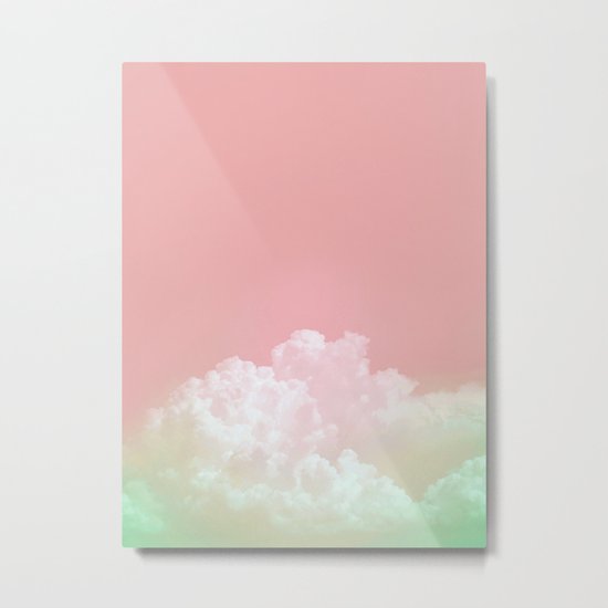 Dreamy Watermelon Sky Metal Print