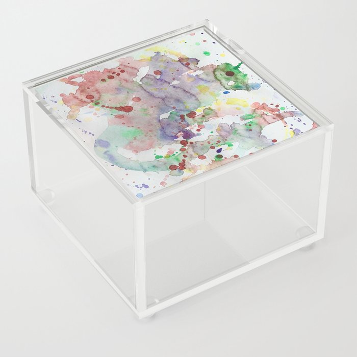 Abstract bright splashes Acrylic Box