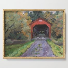 Covered Bridge Serving Tray