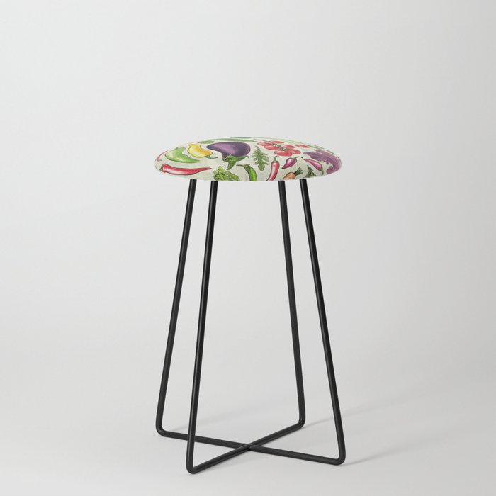 Vegetable and herbs garden harvest Counter Stool