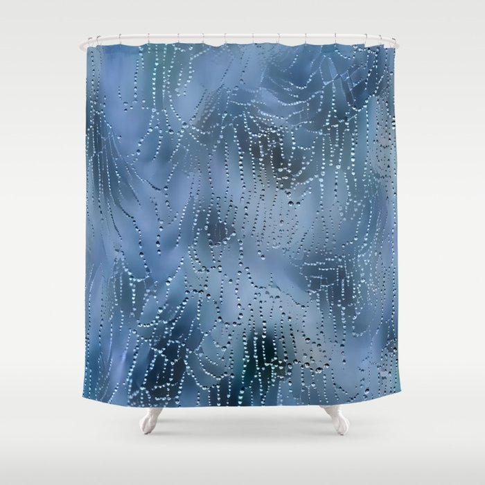 Magic Winter Water Drops Art Collection Shower Curtain