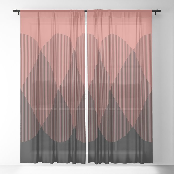 Orange Cream Ombre Signal Sheer Curtain By Anjchang Society6