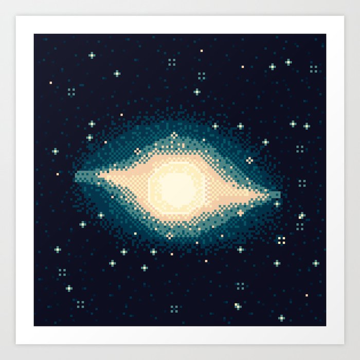 Sombrero Galaxy M104 (8bit) Art Print