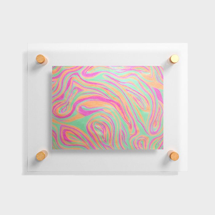 Neon Marble Floating Acrylic Print