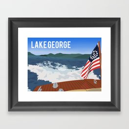 Hacker on Lake George Framed Art Print