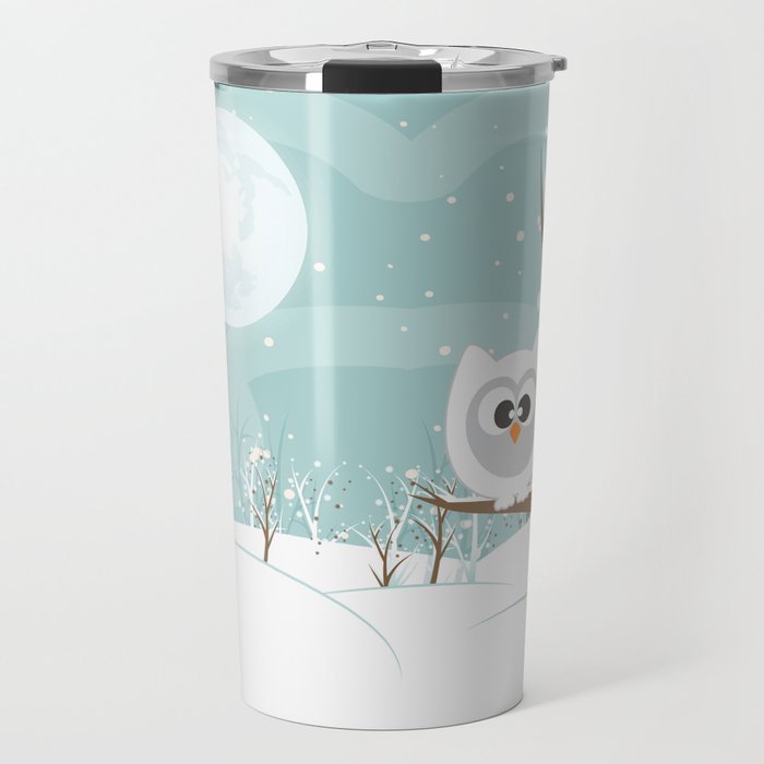 Arctic Owl Travel Mug