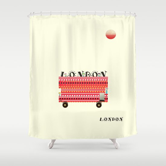 london mini icon Shower Curtain