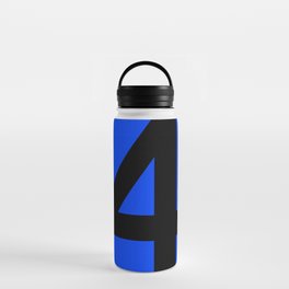 Number 4 (Black & Blue) Water Bottle
