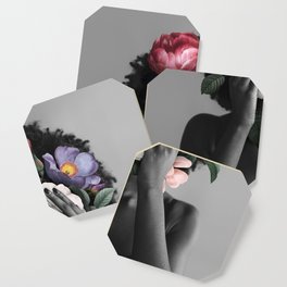 African American Women With Flowers Coaster