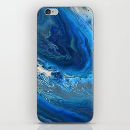 Blue Marble Agate Texture iPhone Skin