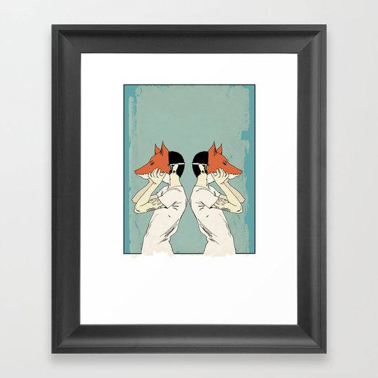 Foxes Print take 2 Framed Art Print