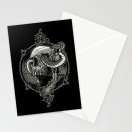 Skull Snake Scary Horror Stationery Card