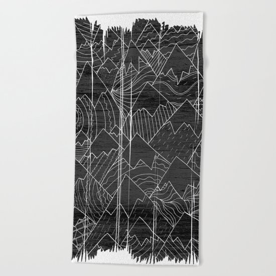 Paintbrush Mounts Beach Towel