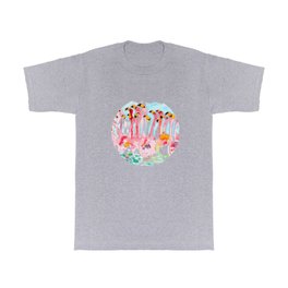 Welcome to Miami - Flamingos Illustration T Shirt