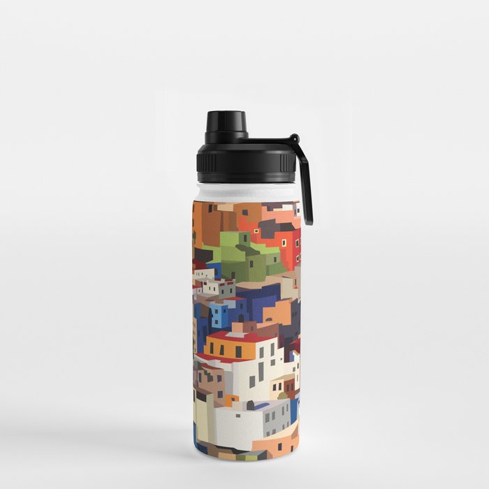 Mexico historical town cityscape (Guanajuato) Water Bottle
